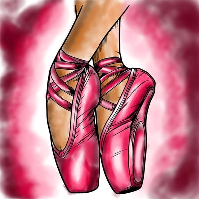 realistic point shoes ballet