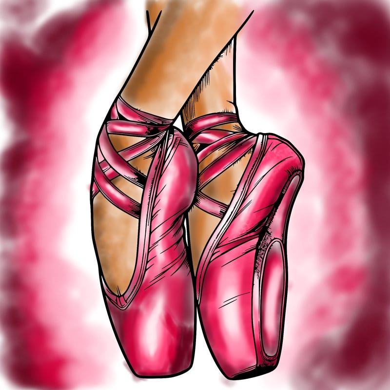 realistic point shoes ballet