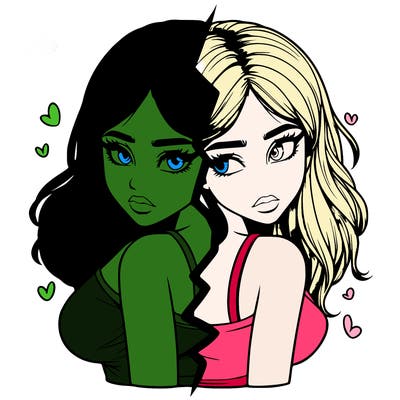 realistic girl split