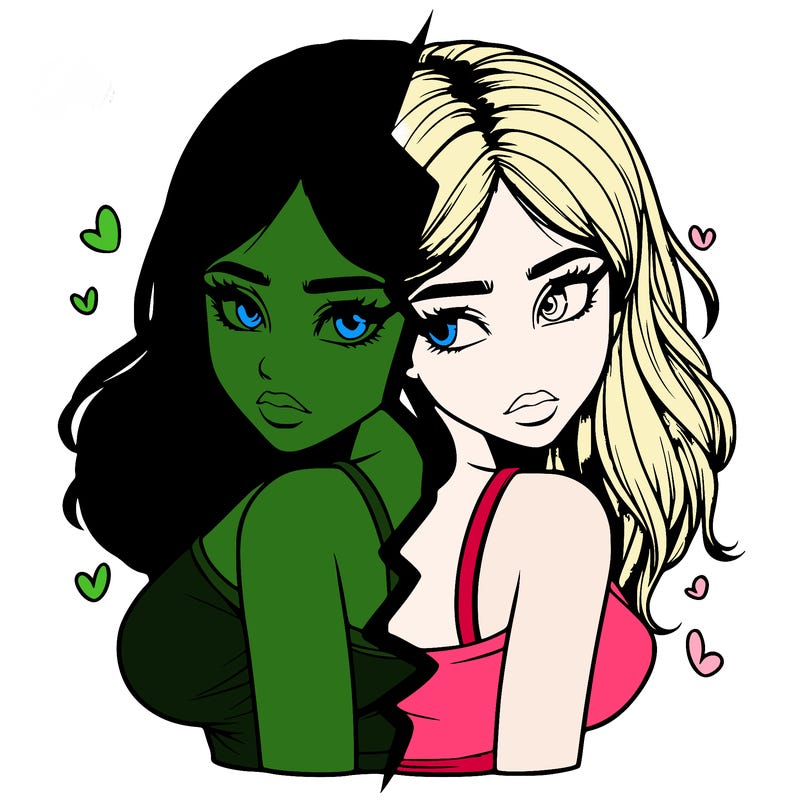 realistic girl split