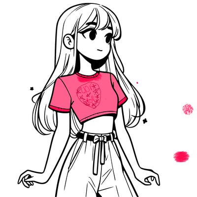 girl in a cute crop top