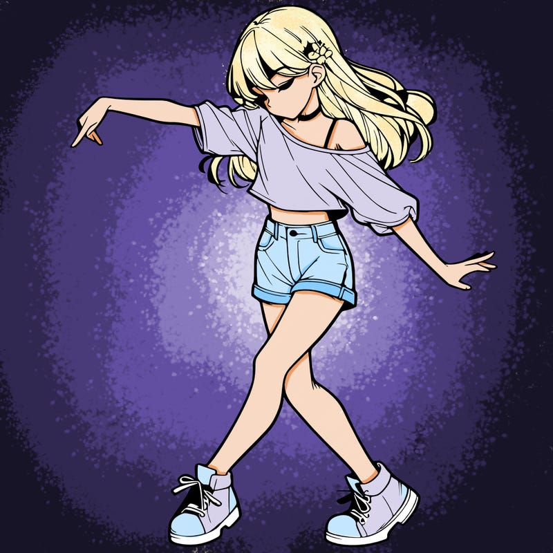 realistic girl danceing