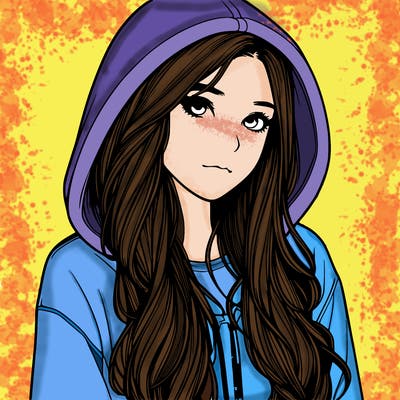 realistic girl with hoodie