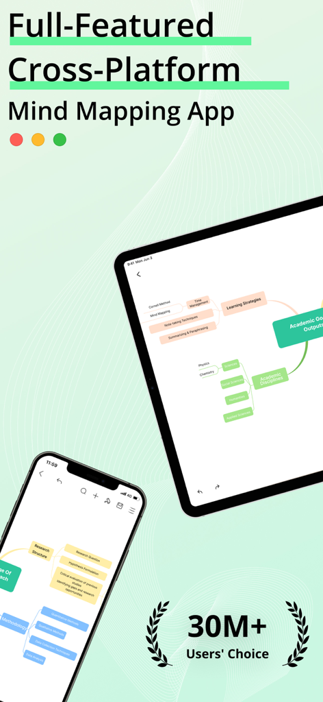 EdrawMind: AI Mind Map, Notes - EdrawMind plattformübergreifende Mindmap-App auf iPhone und iPad