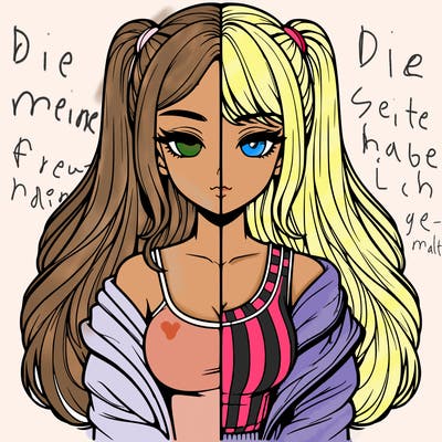 realistic girl split