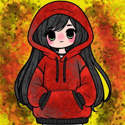 girl in oversized hoodie