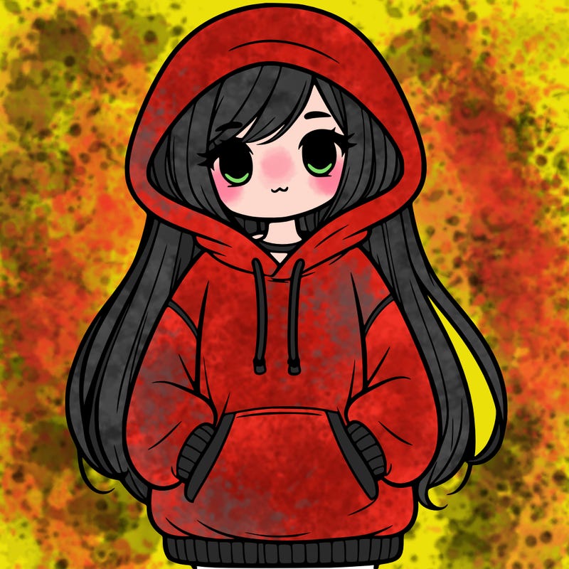 girl in oversized hoodie