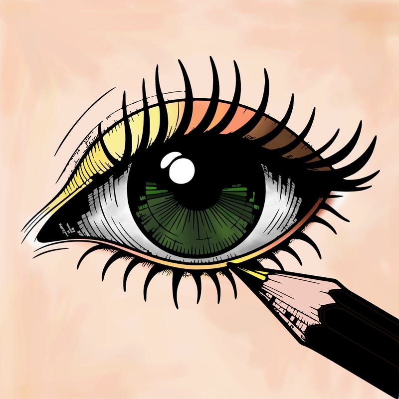 eye drawing pencil