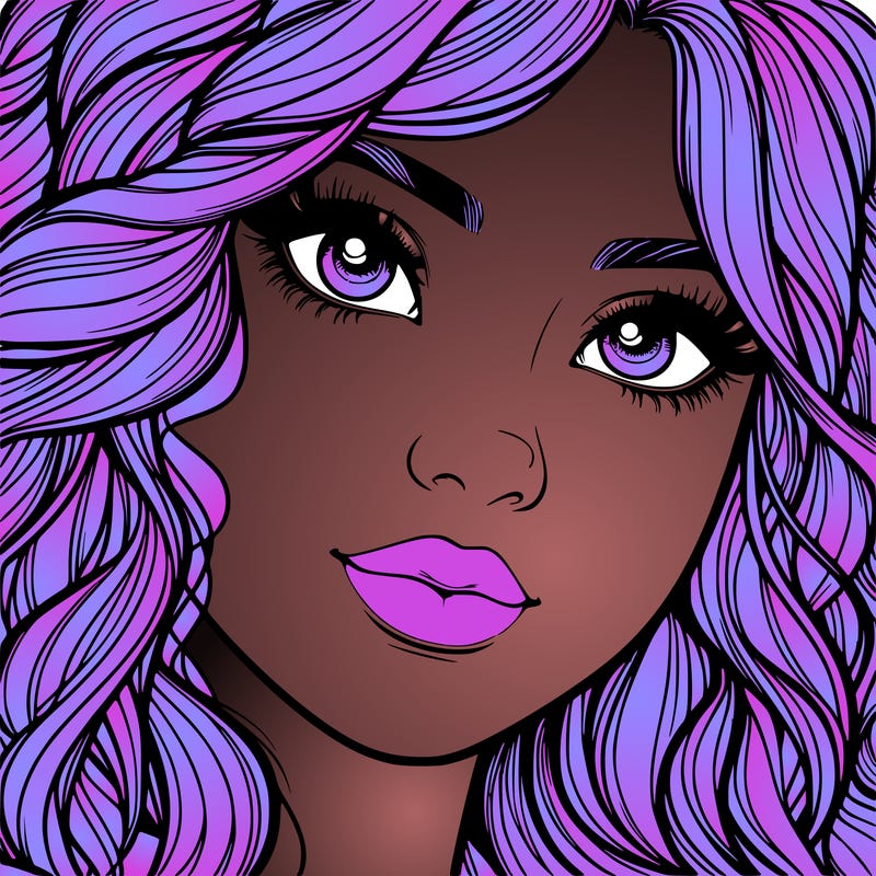 beautiful realistic girl close up to the camera with wavy hair,