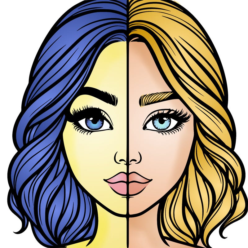 realistic girl split half