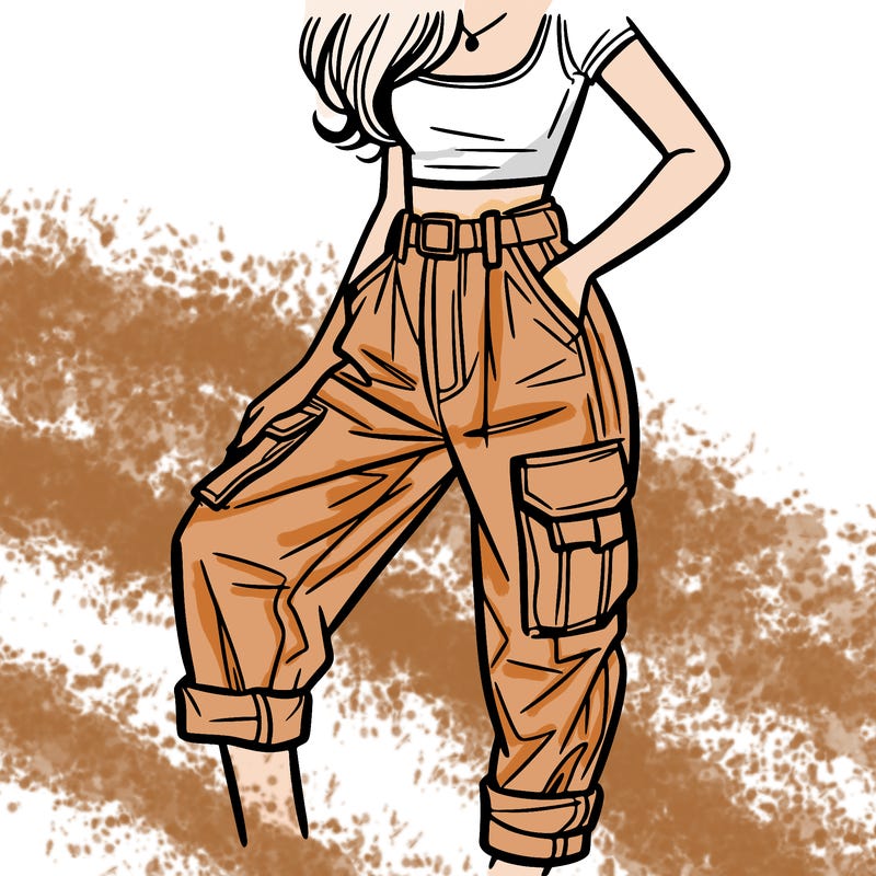 woman wearing cargo pants