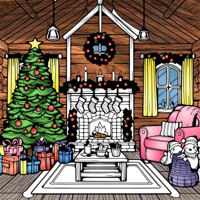 christmas house interior