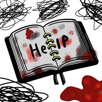 open note book blank