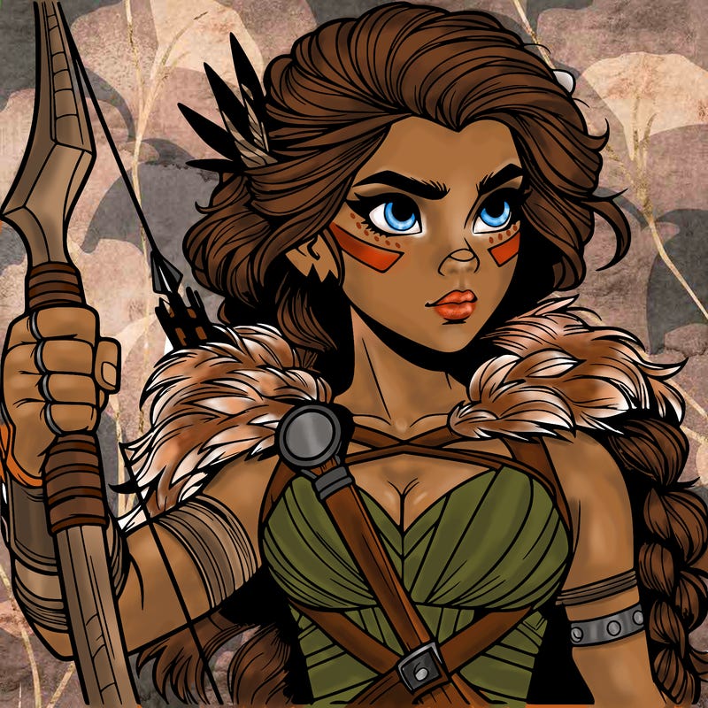 realistic mighty huntress