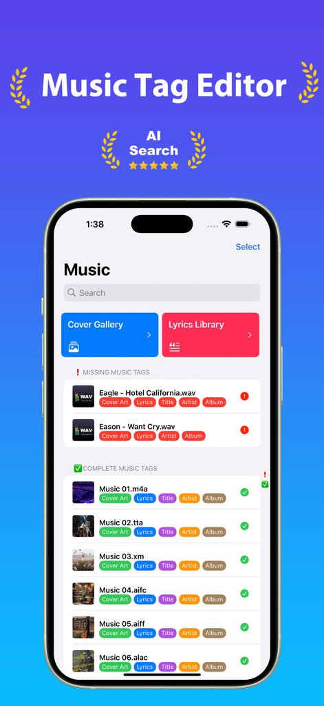 MP3 Tag Pro：Music Tag Editor - MP3 Tag Pro app interface for editing music metadata and album covers