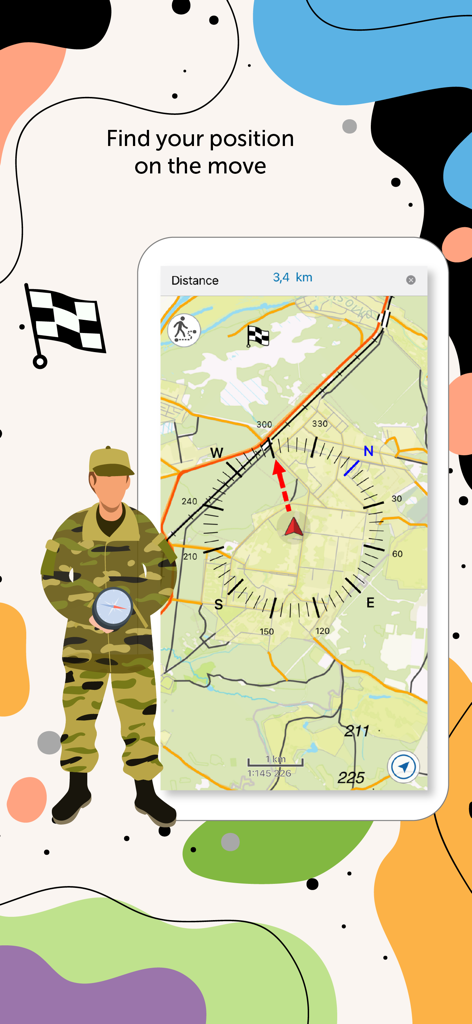 eLiteMap - Mobile interface of eLiteMap showing real-time positioning and offline navigation tools for field professionals