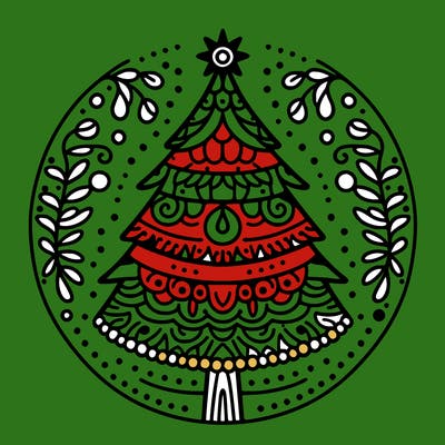 mandala sapin de noel