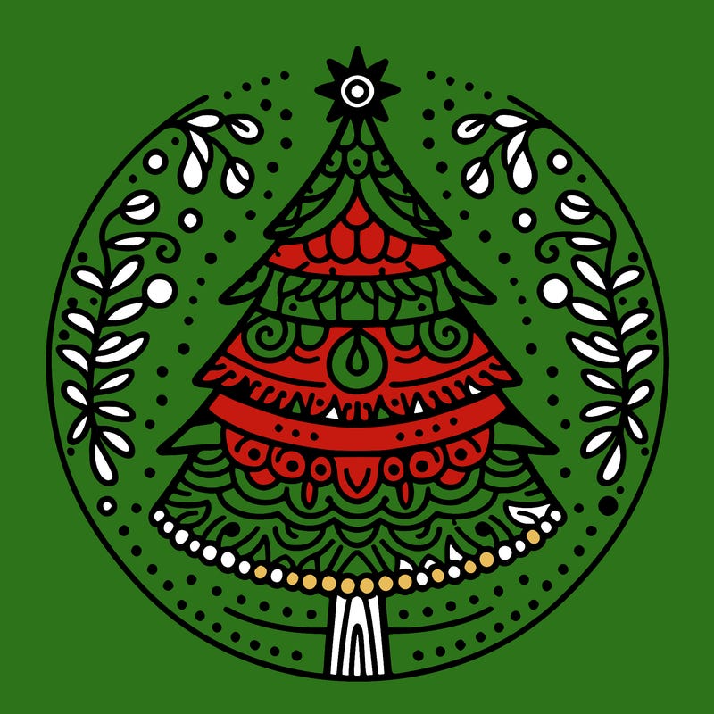 mandala sapin de noel