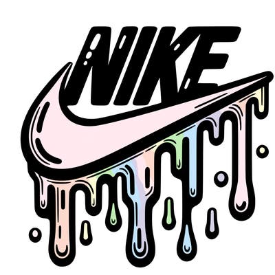 dripping nike logo