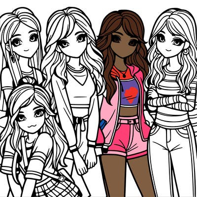 a group of teenage girls