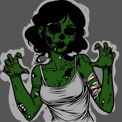 realistic zombie girl