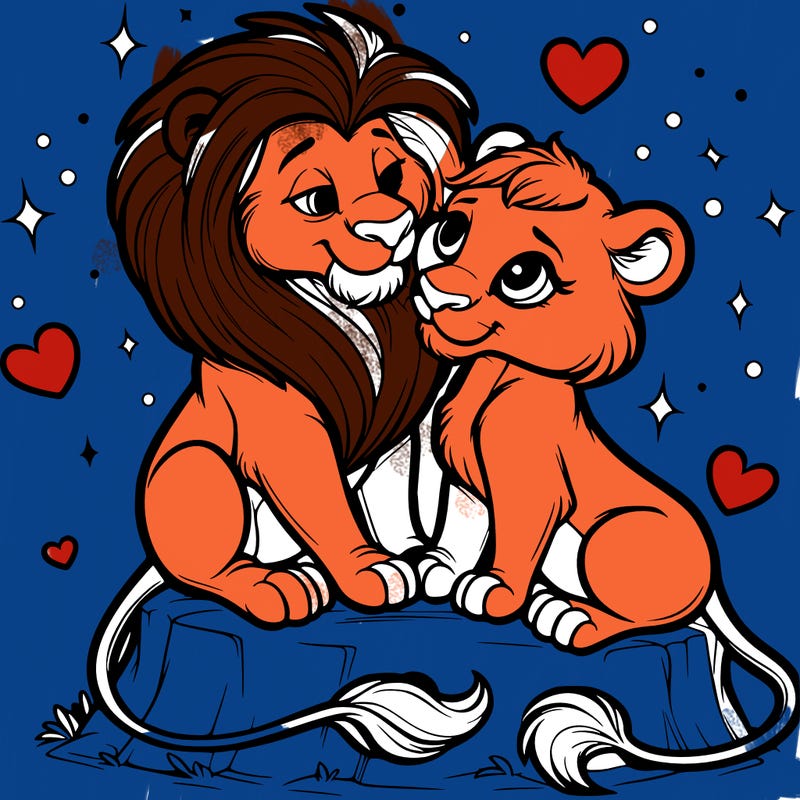 lion and lioness inlove
