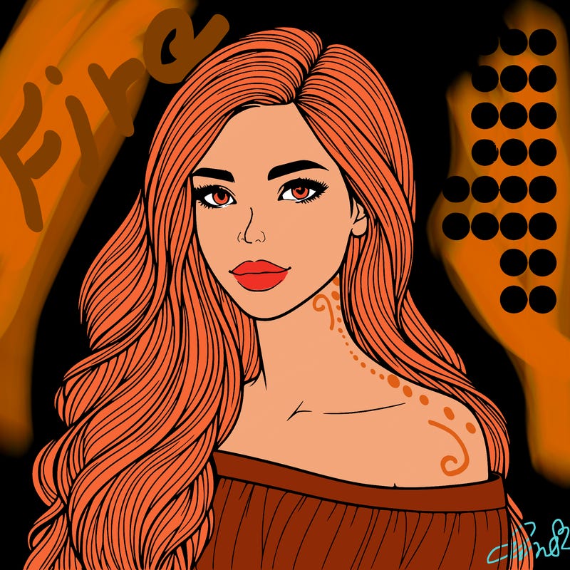 realistic beautiful girl with long hair