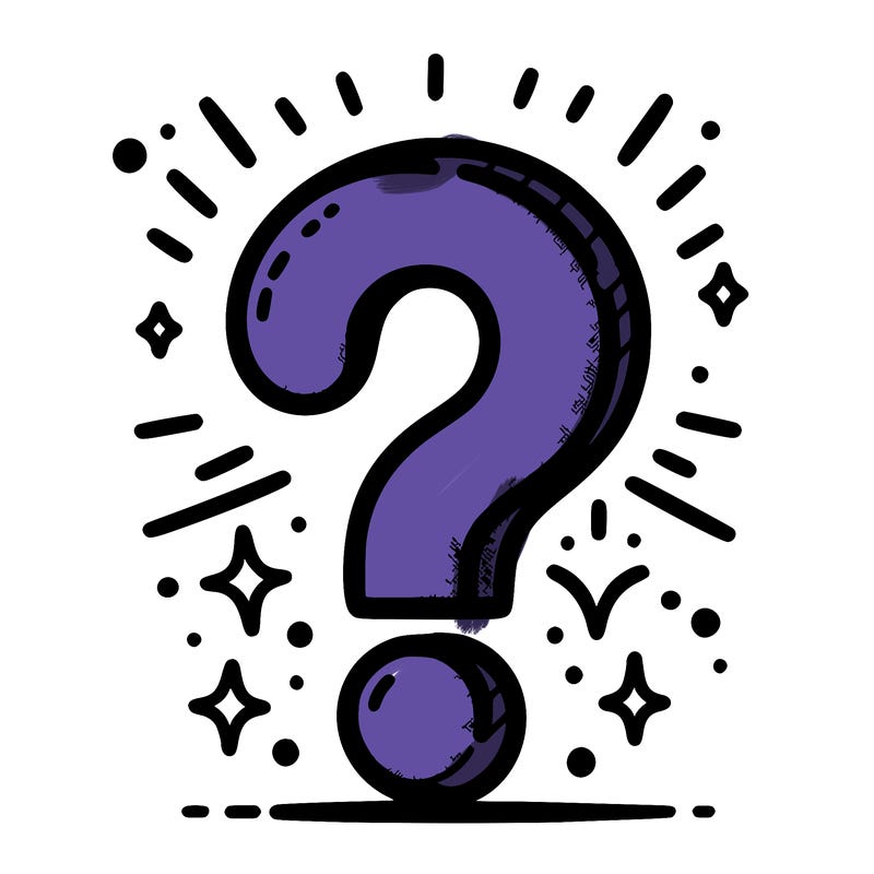 a big question mark in the middle