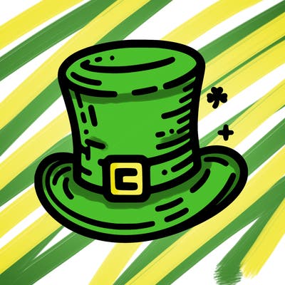 st patrick hat with thin lines