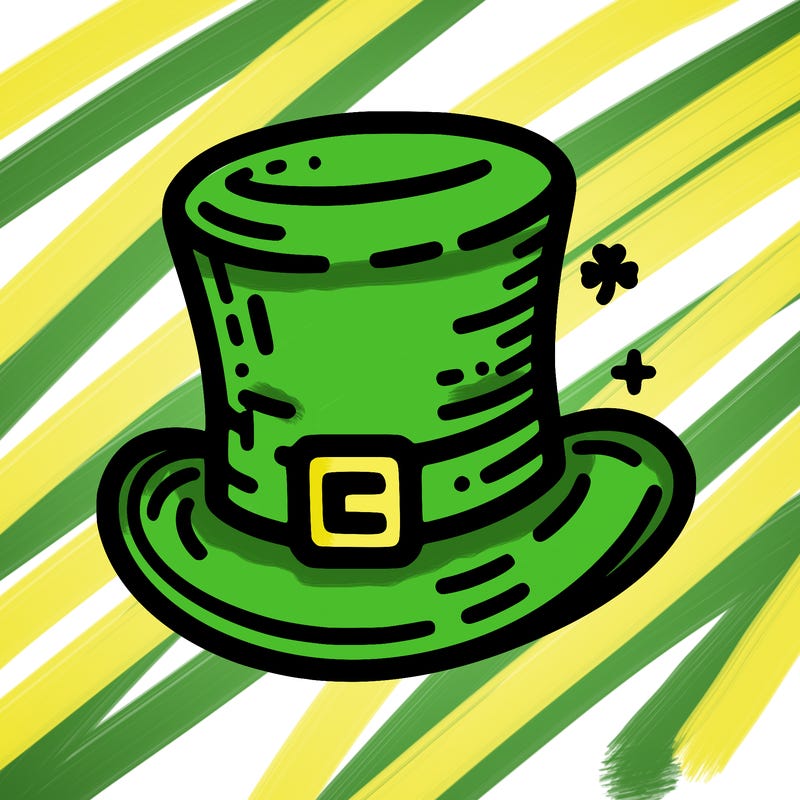 st patrick hat with thin lines