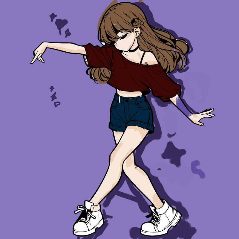 realistic girl danceing