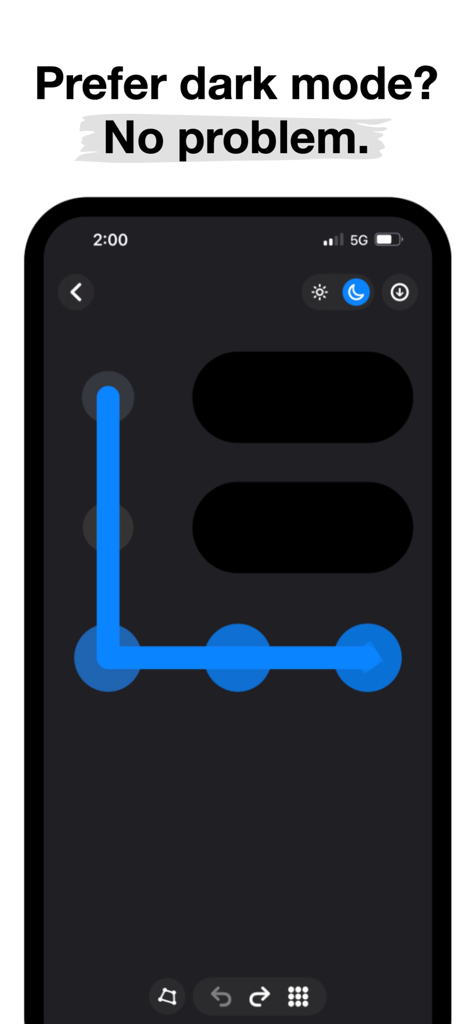 EasyLogo: Quick Logo Maker - Interface de l'application EasyLogo avec un mode sombre pour la conception de logos