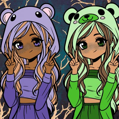 teen girl in animal costume