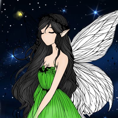 ethereal realistic fairy girl