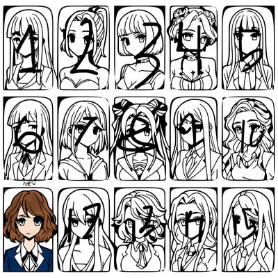 girls that look diffrent anime