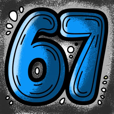 the number 67