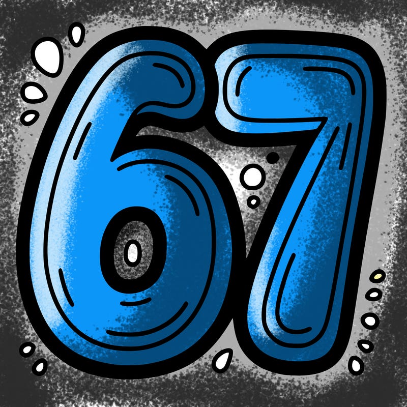 the number 67