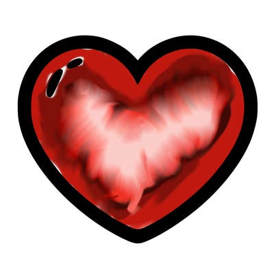 a blank heart