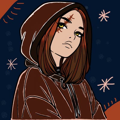 a realistic girl in a hoodie
