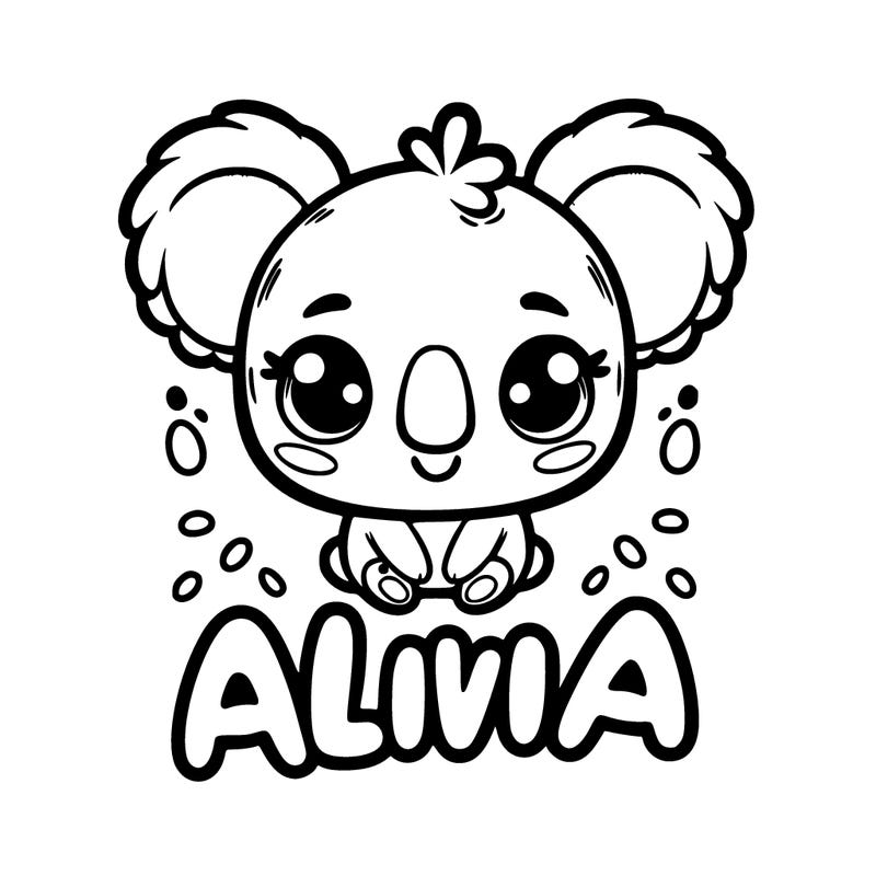 stitch character with the name alivia in bubble letters