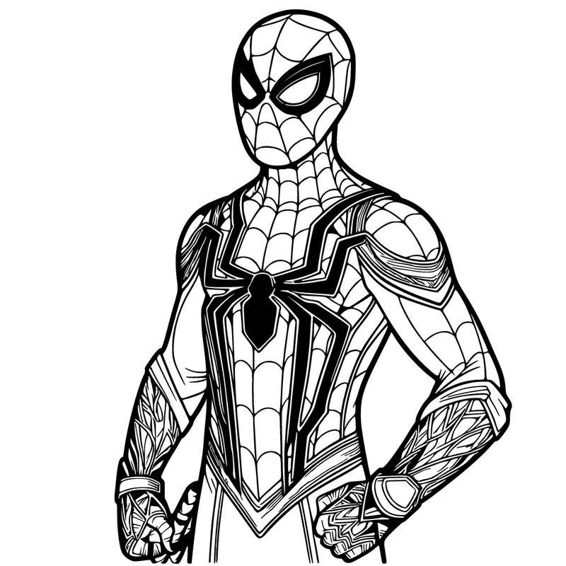 realistic spider man warrior