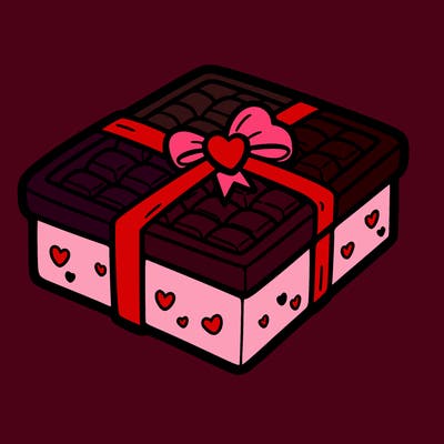 a box of chocolate for valentines day