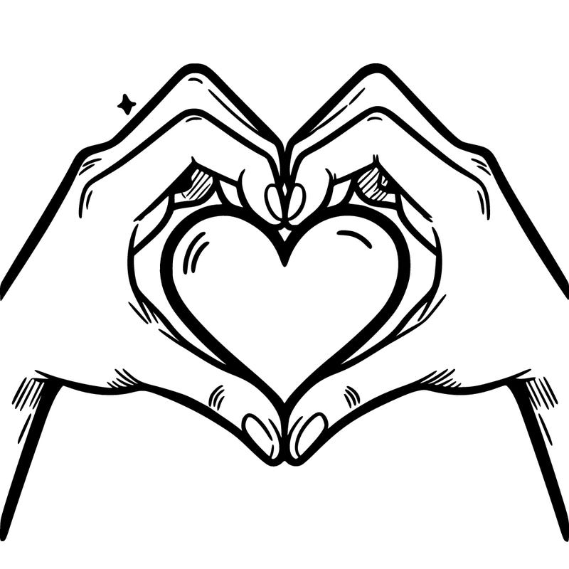 two hands making a heart