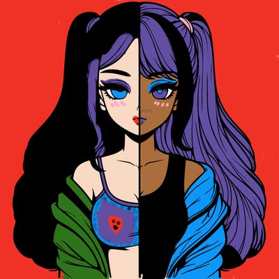 realistic girl split