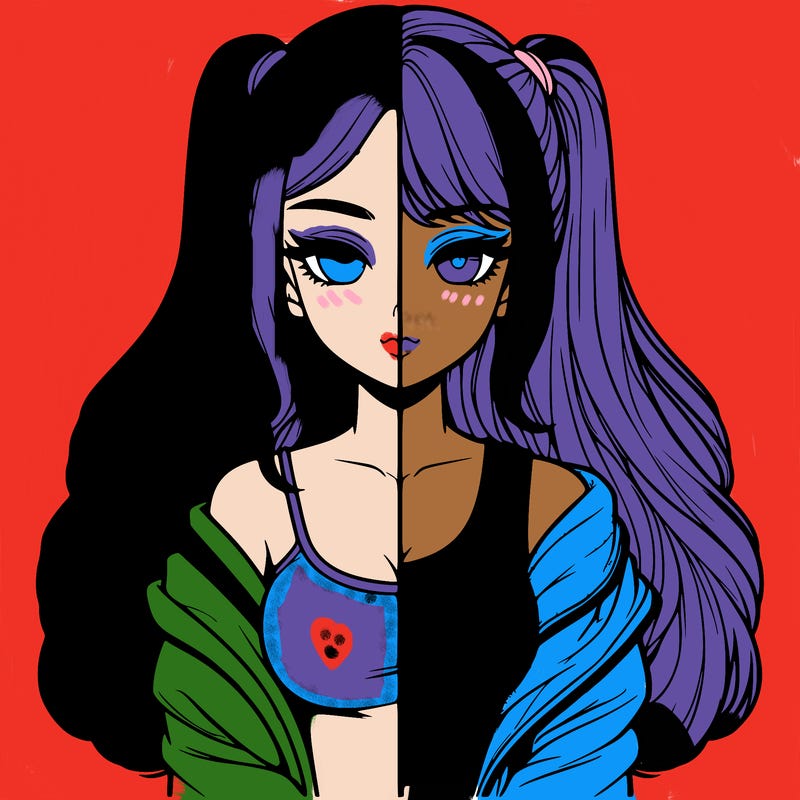 realistic girl split