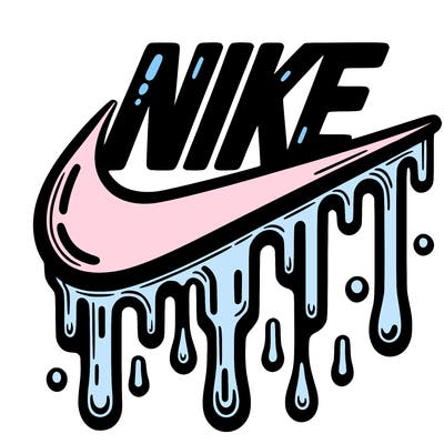 dripping nike logo