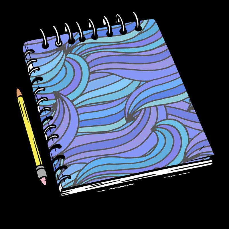 a blank sketch pad