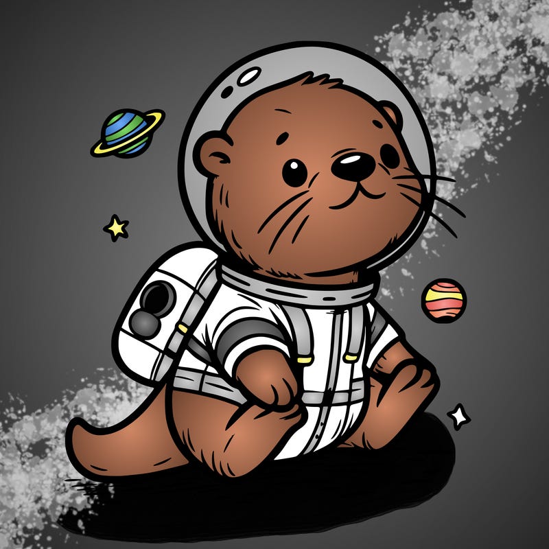 otter in a space suit