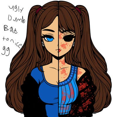 realistic girl split