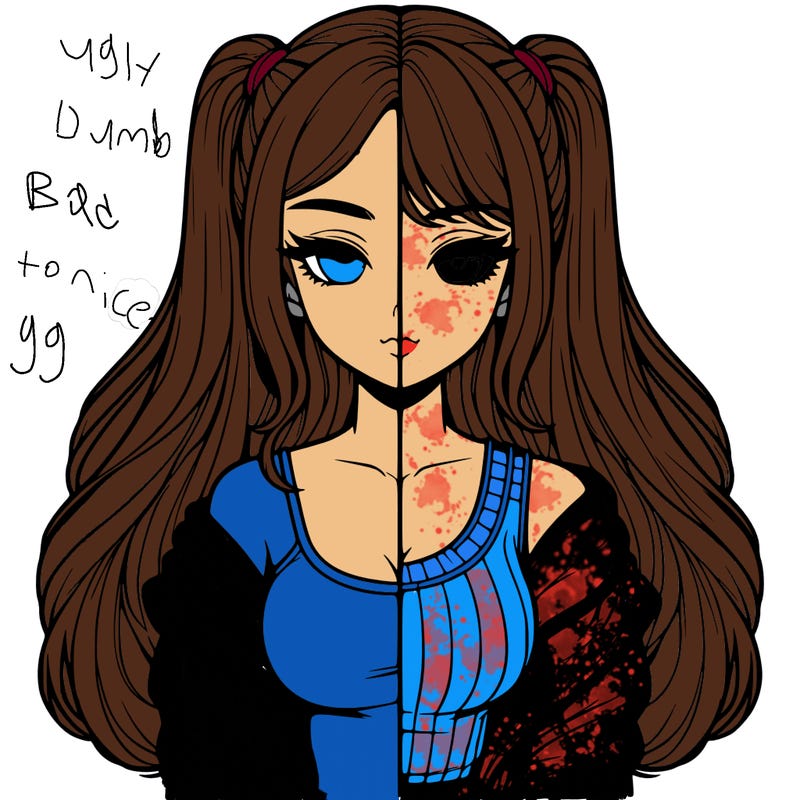 realistic girl split